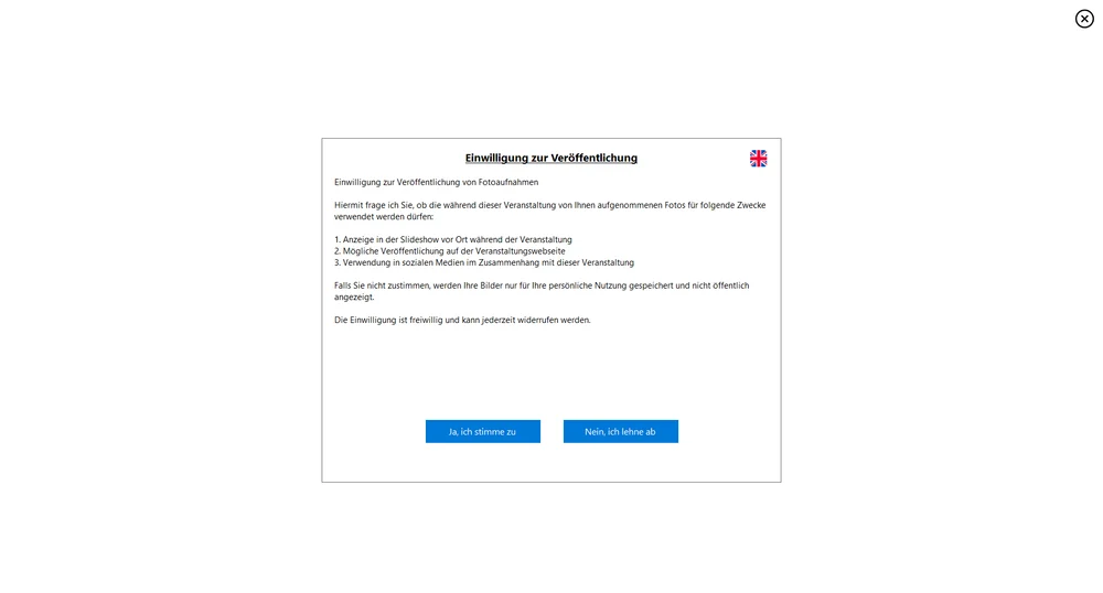Fotobox Berlin User Consent Abfrage Datenschutz DSGVO
